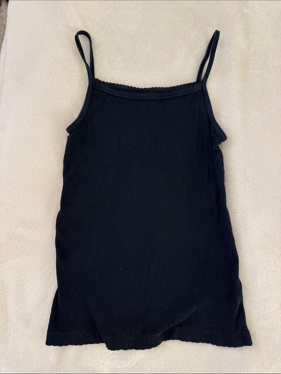 Brandy Melville Tops - Brandy Melville navy blue Ribbed Spaghetti Strap Tank Top